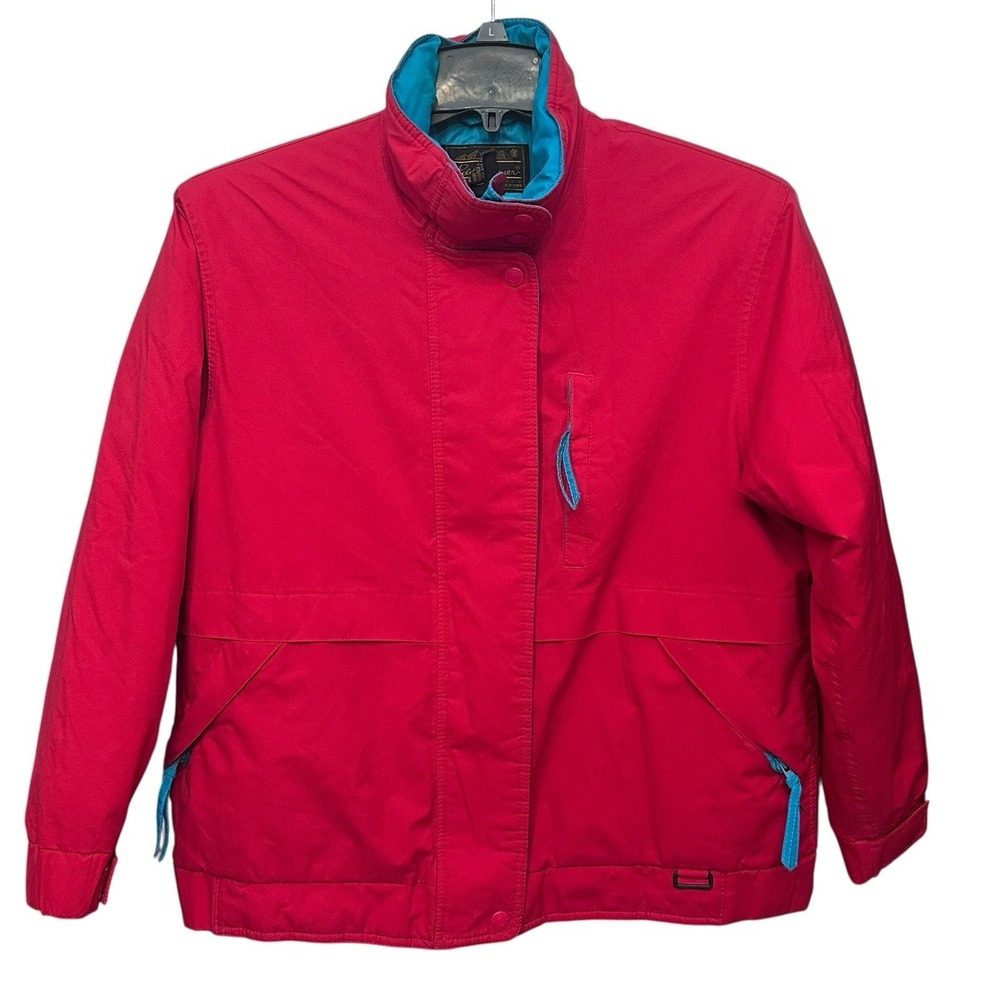 Vtg Eddie Bauer Premium Goose Down Gortex Puffer Jacket Cost Mens Size Large Red